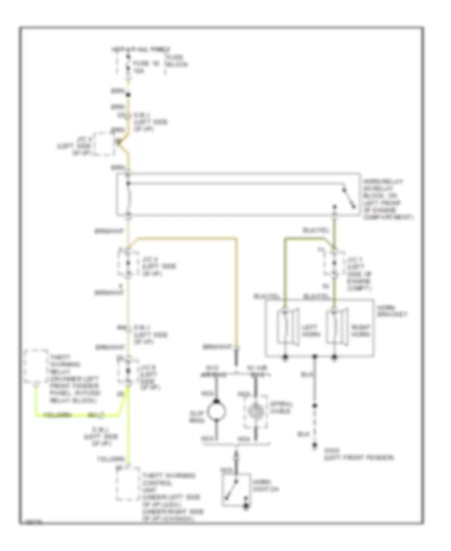 Horn Wiring Diagram for Nissan Maxima GXE 1993