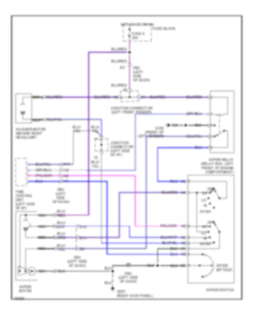 WiperWasher Wiring Diagram for Nissan Maxima GXE 1993