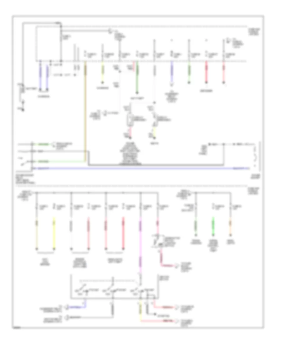 Power Distribution Wiring Diagram 1 of 3 for Nissan Pathfinder LE 1997