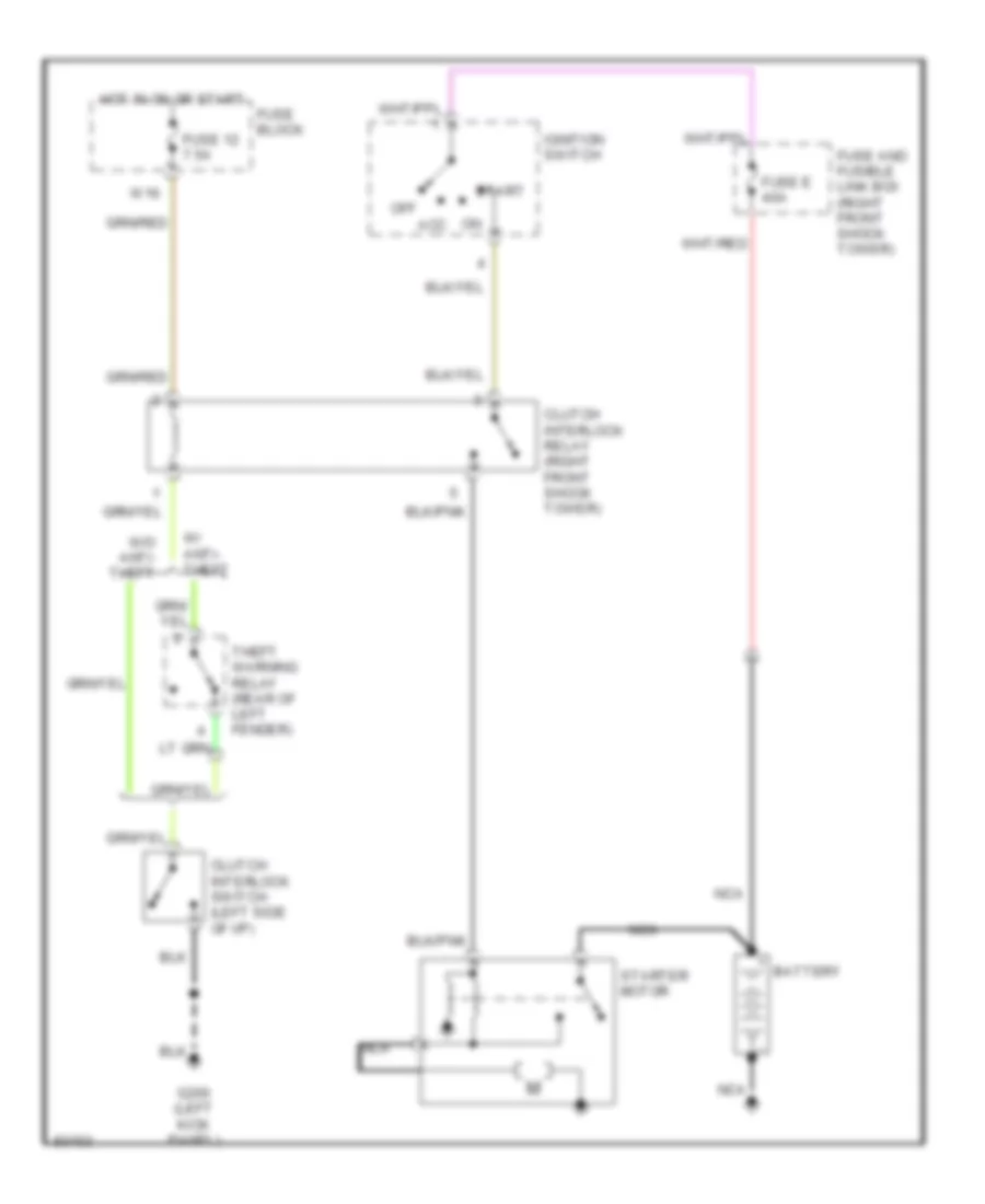 Starting Wiring Diagram M T for Nissan Pathfinder LE 1997