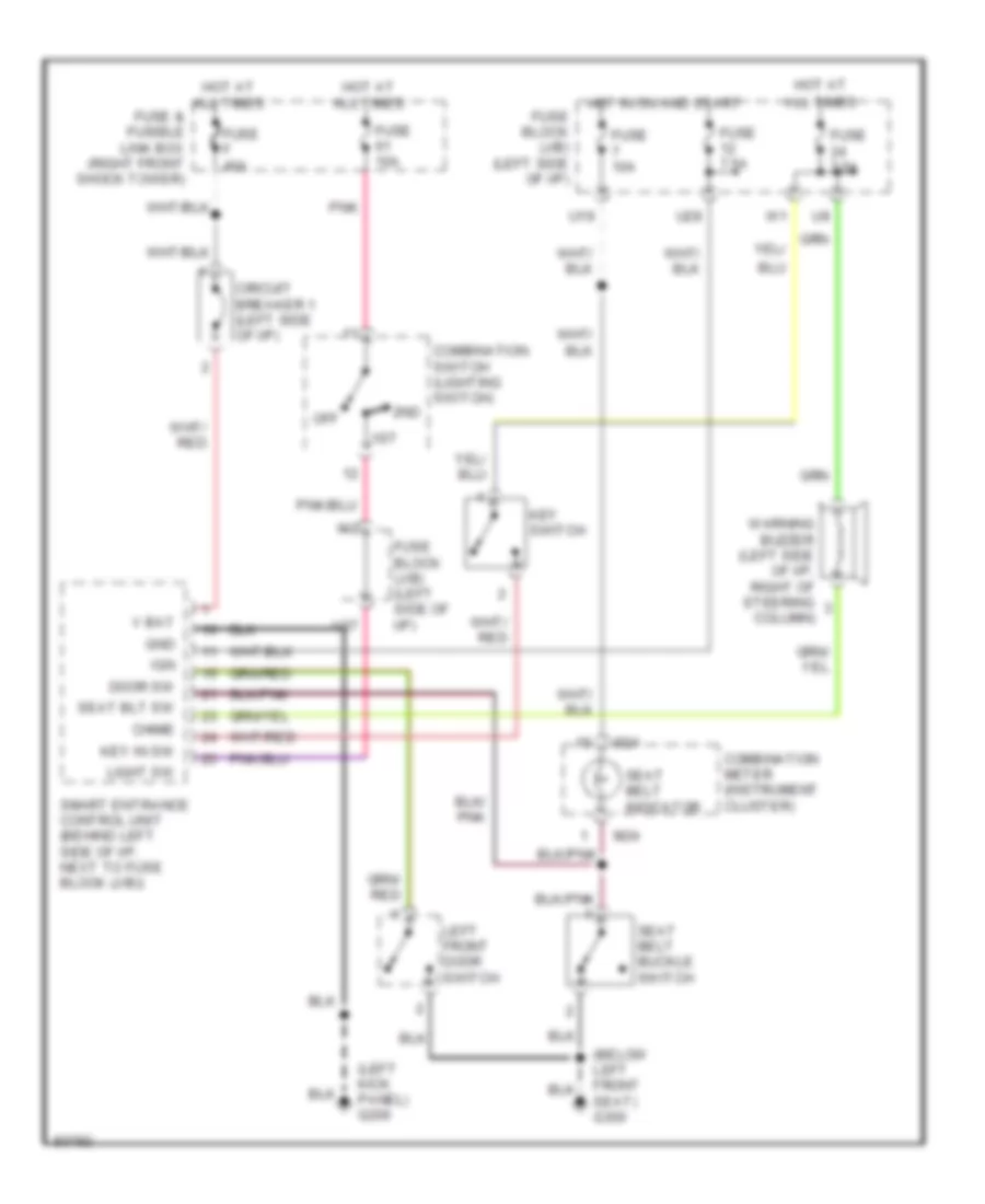 Warning System Wiring Diagrams for Nissan Pathfinder SE 1997