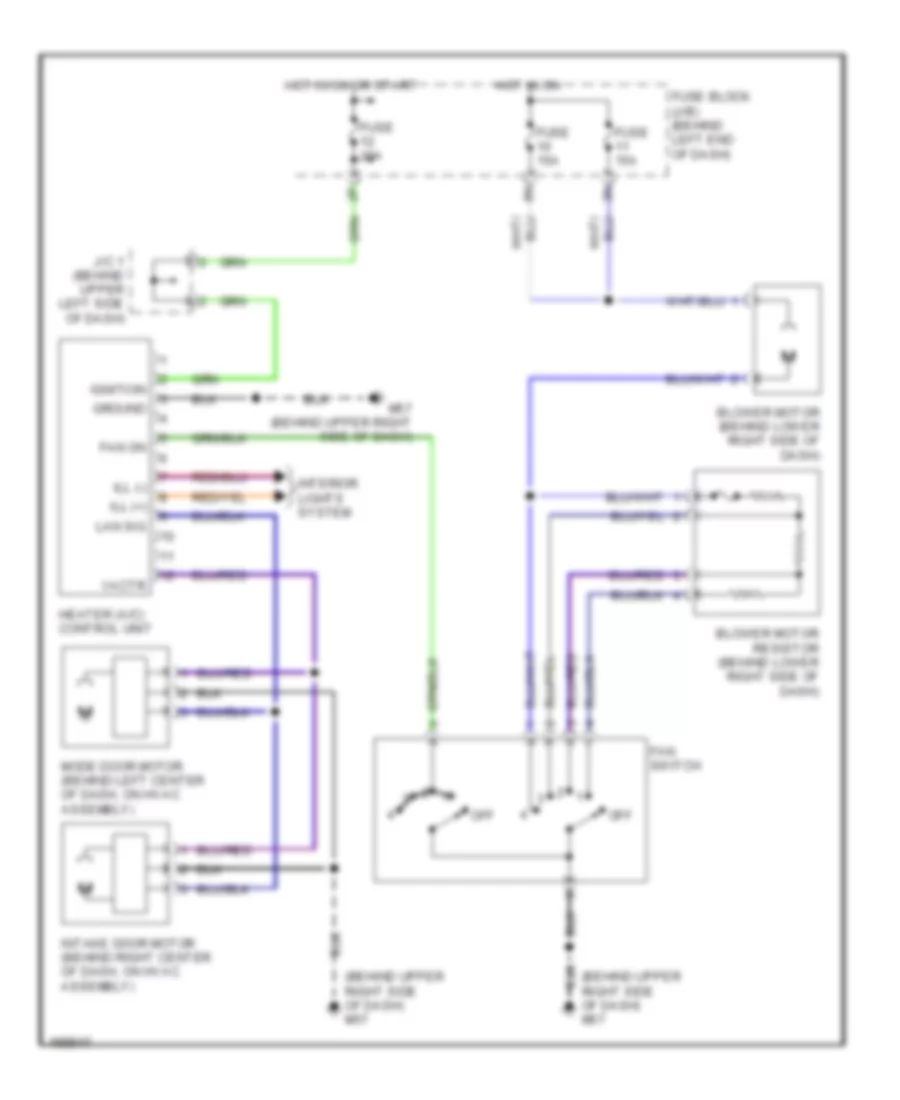 Heater Wiring Diagram for Nissan Altima SE 2002