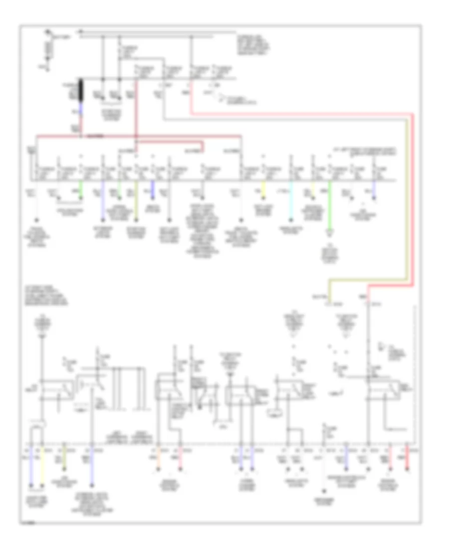 Power Distribution Wiring Diagram 1 of 2 for Nissan Quest 2005