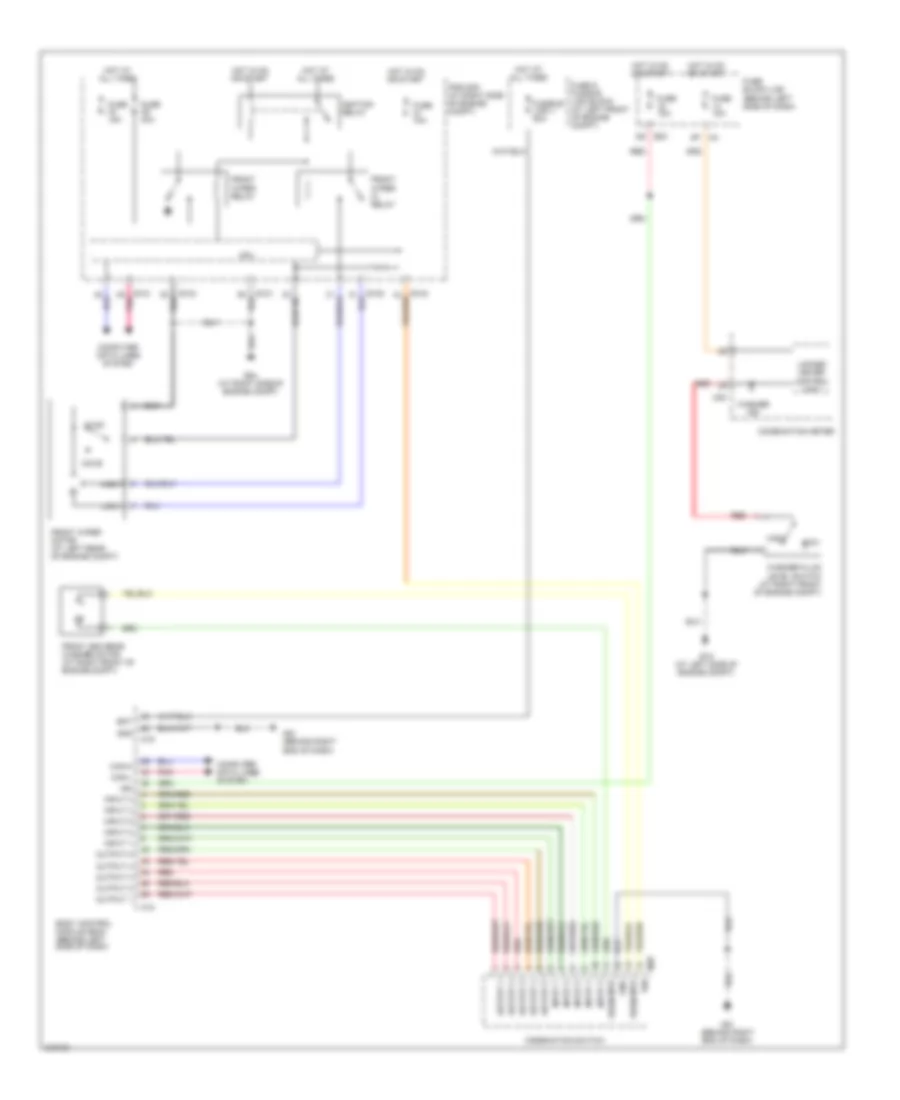 Электросхема передних стеклоочистителей дворников и омывателя лобового стекла для Nissan Quest 2005