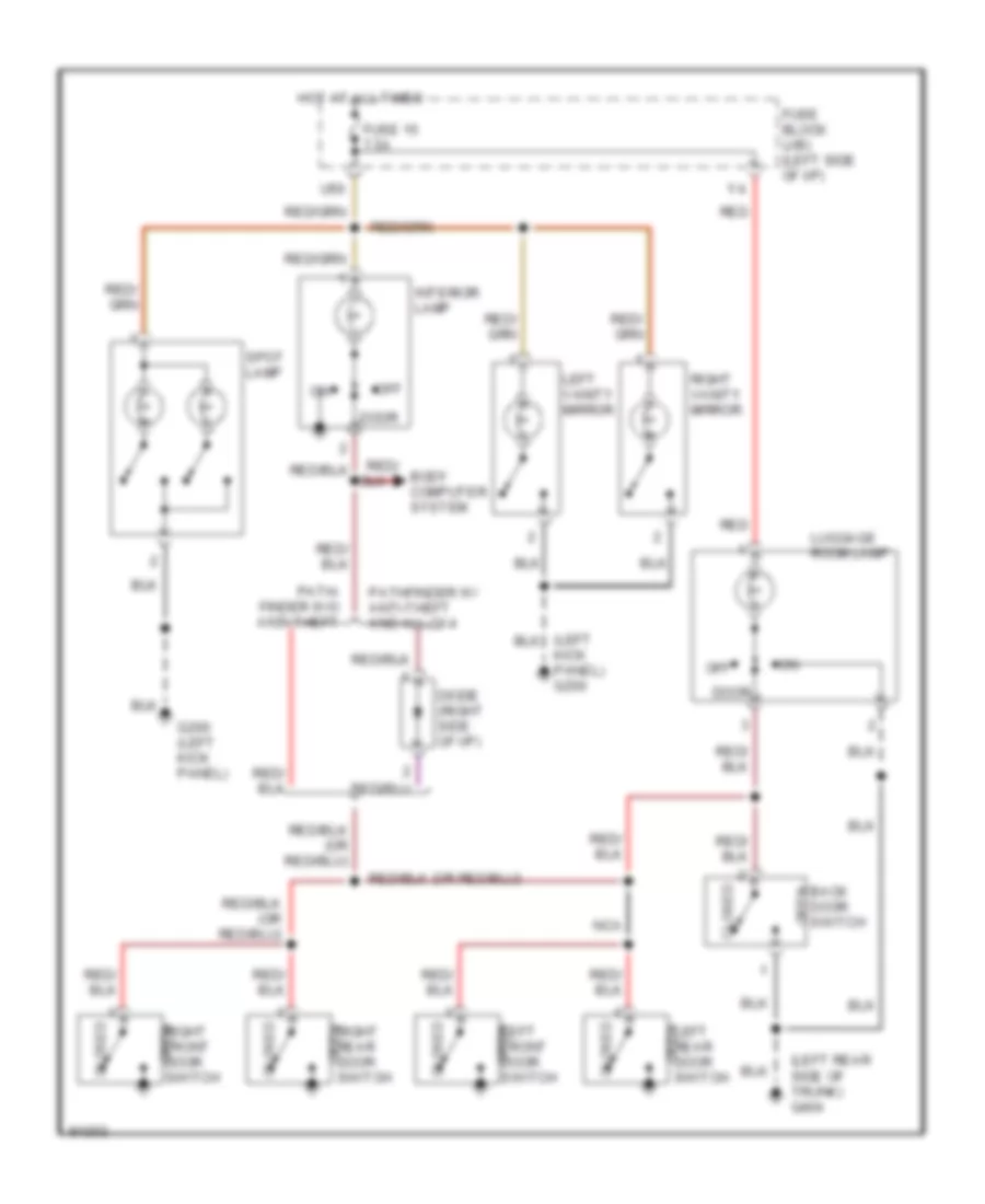 Courtesy Lamps Wiring Diagram for Nissan Pathfinder XE 1997
