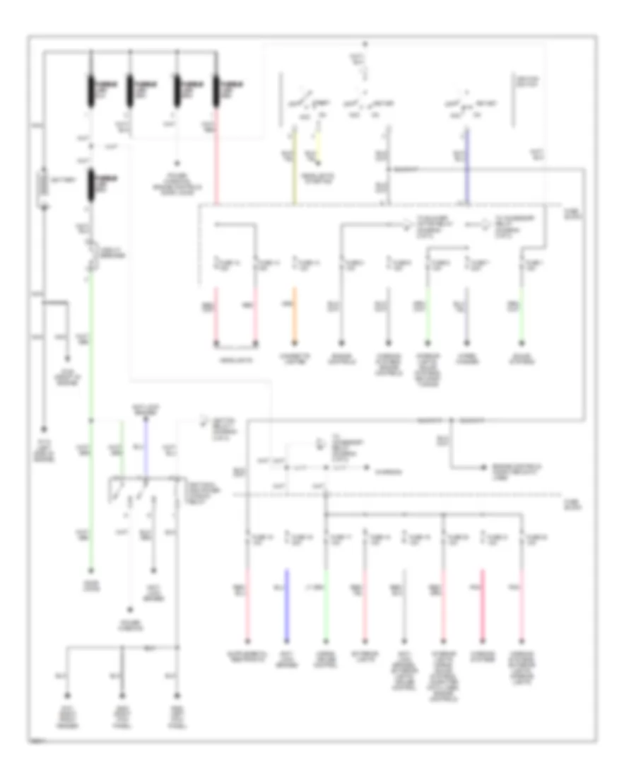 Power Distribution Wiring Diagram 1 of 2 for Nissan Pickup 1997