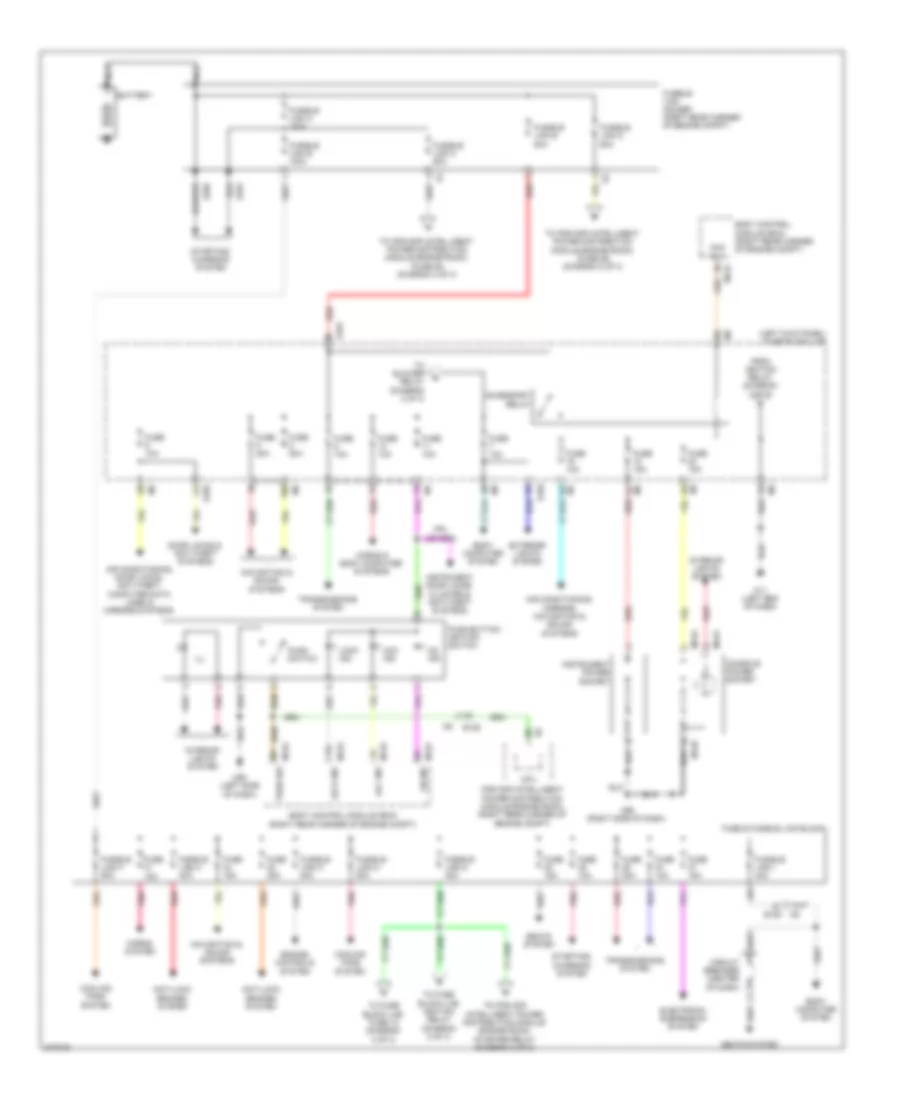 Power Distribution Wiring Diagram 1 of 3 for Nissan GT R Premium 2012