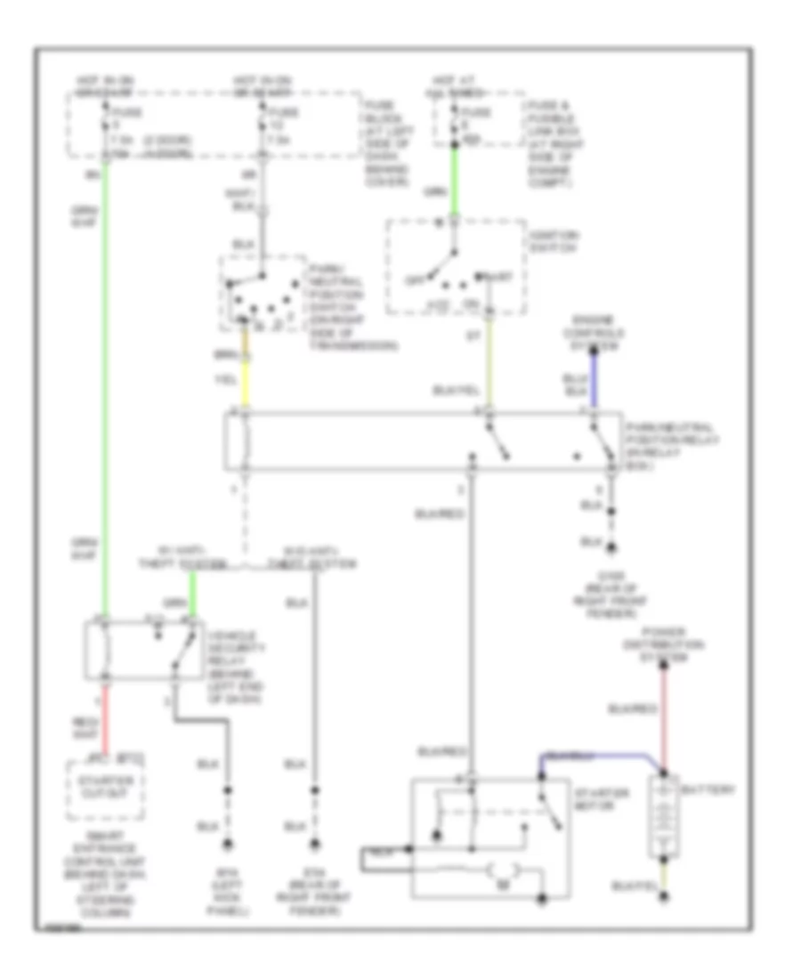 3 3L Starting Wiring Diagram A T for Nissan Frontier 2002