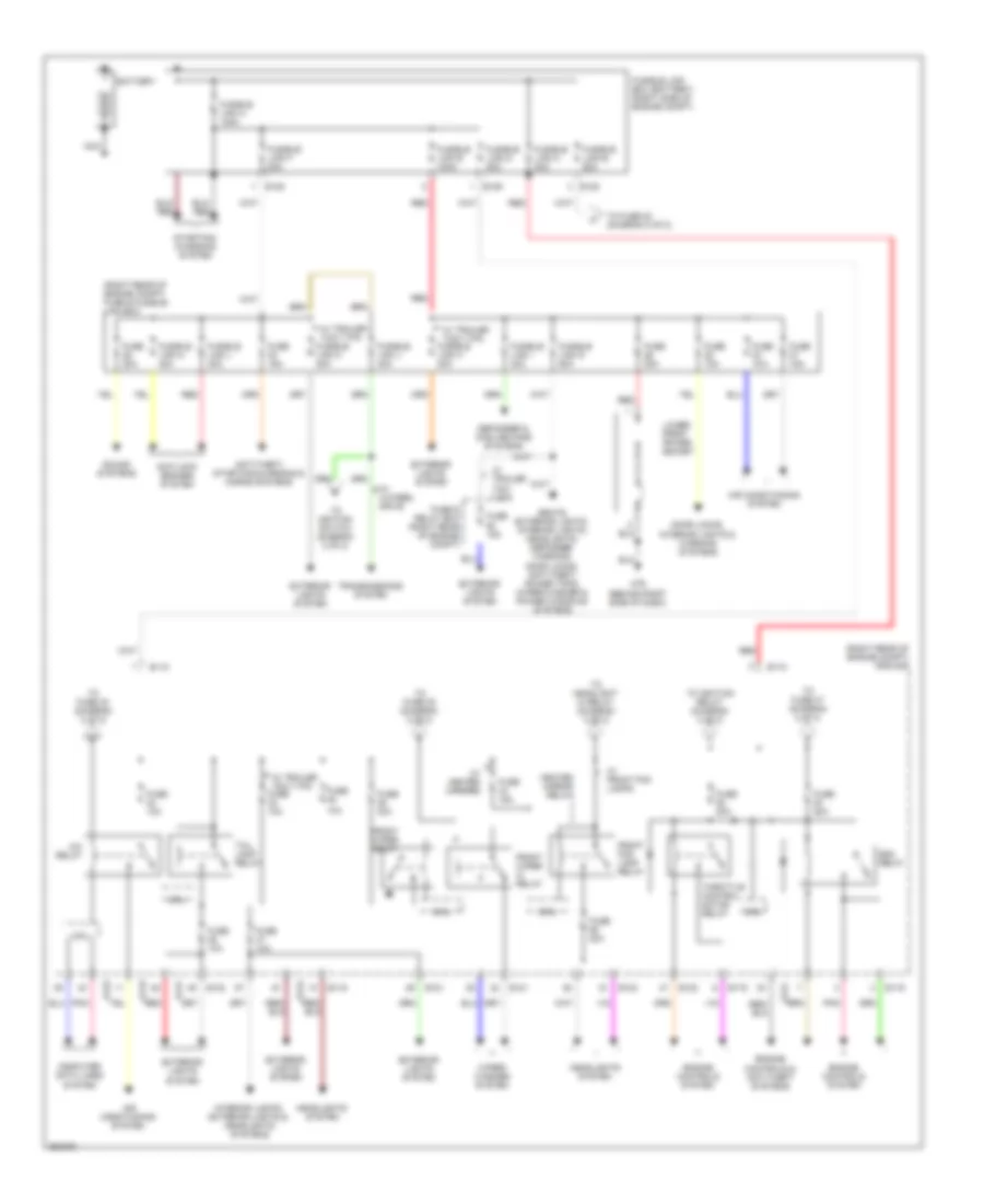 Power Distribution Wiring Diagram 1 of 2 for Nissan Frontier LE 2008