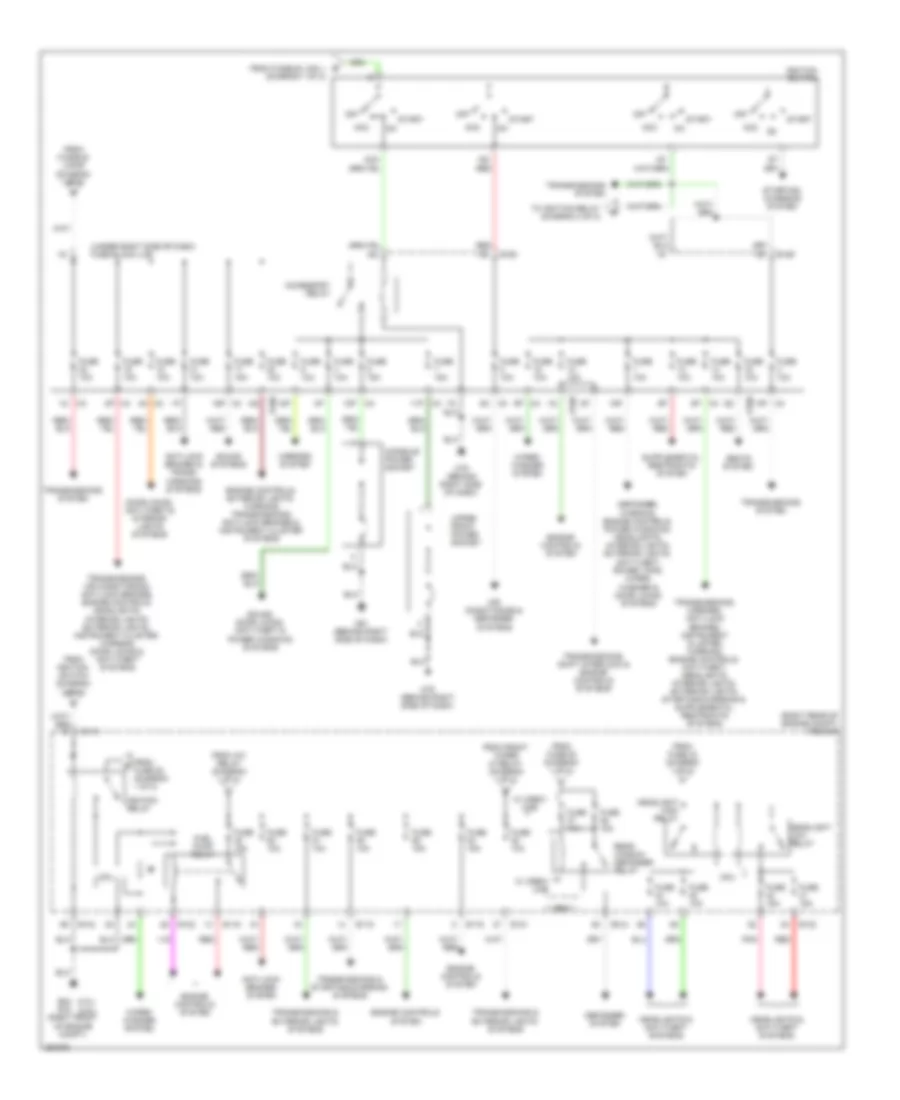 Power Distribution Wiring Diagram 2 of 2 for Nissan Frontier LE 2008