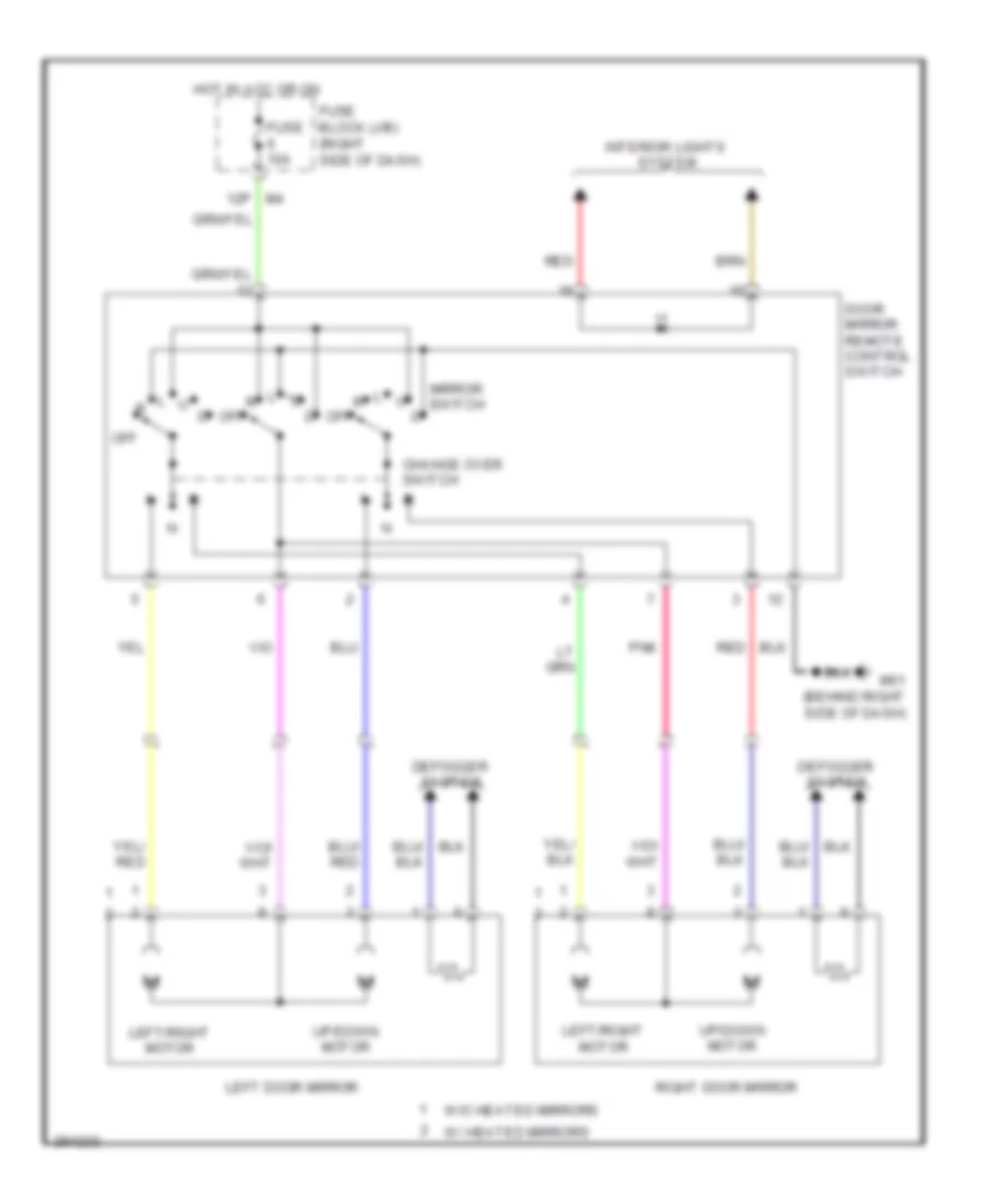 Power Mirror Wiring Diagram for Nissan Frontier LE 2008