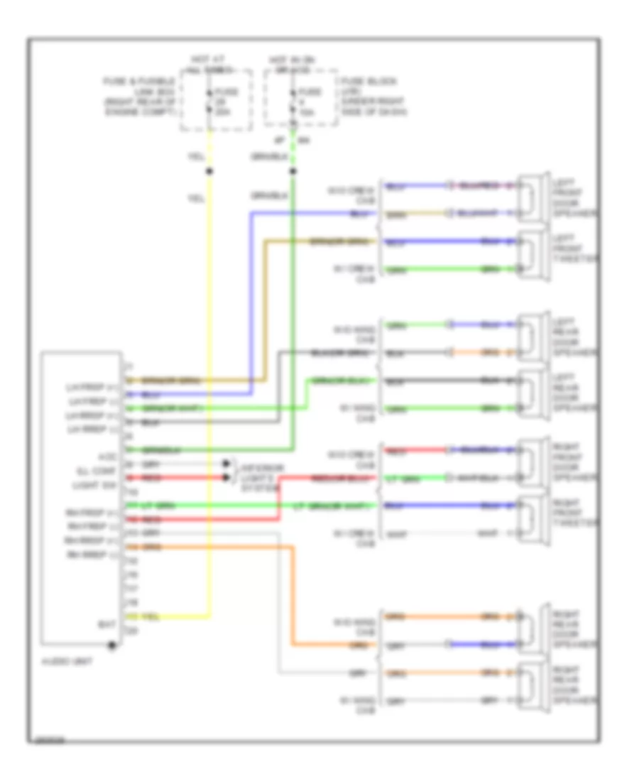 Base Radio Wiring Diagram for Nissan Frontier LE 2008