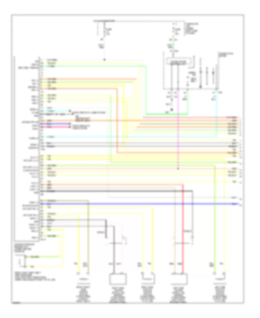 Supplemental Restraints Wiring Diagram 1 of 2 for Nissan Frontier LE 2008
