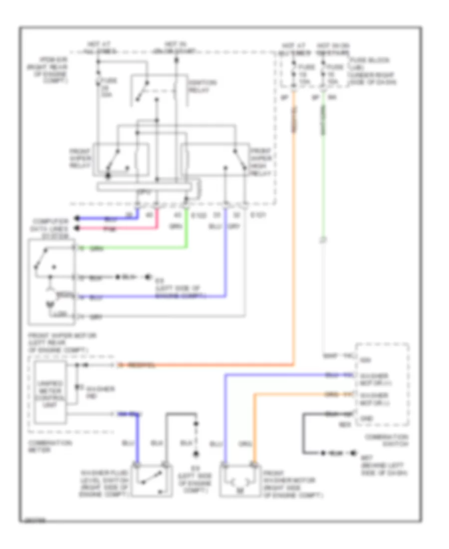 WiperWasher Wiring Diagram for Nissan Frontier LE 2008