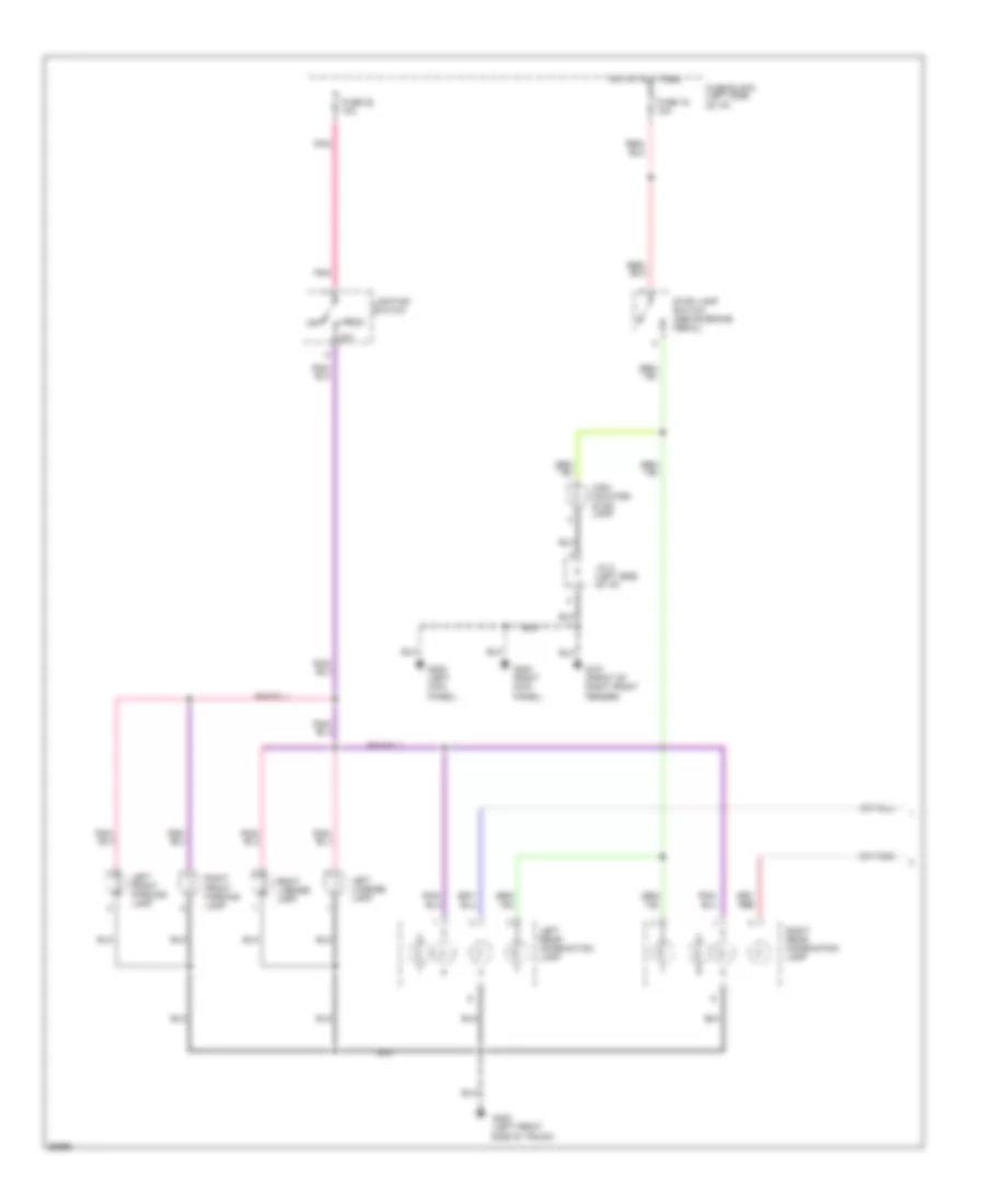Exterior Lamps Wiring Diagram (1 of 2) for Nissan Pickup SE 1997