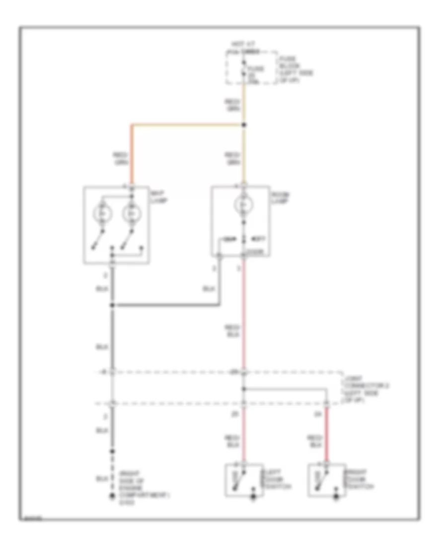 Courtesy Lamps Wiring Diagram for Nissan Pickup SE 1997