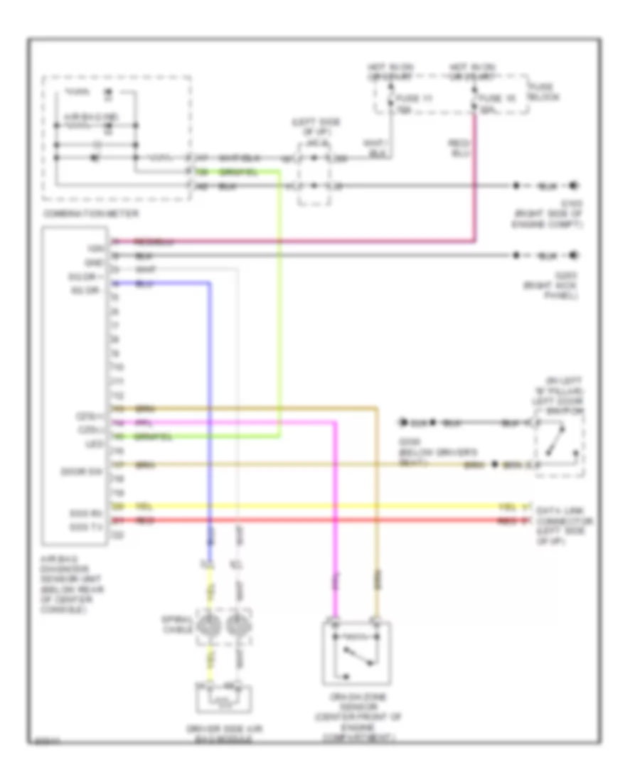 Supplemental Restraint Wiring Diagram for Nissan Pickup SE 1997