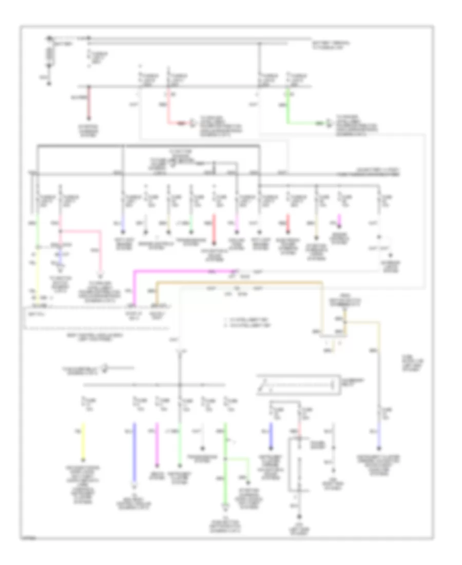 Power Distribution Wiring Diagram 1 of 3 for Nissan Juke S 2012