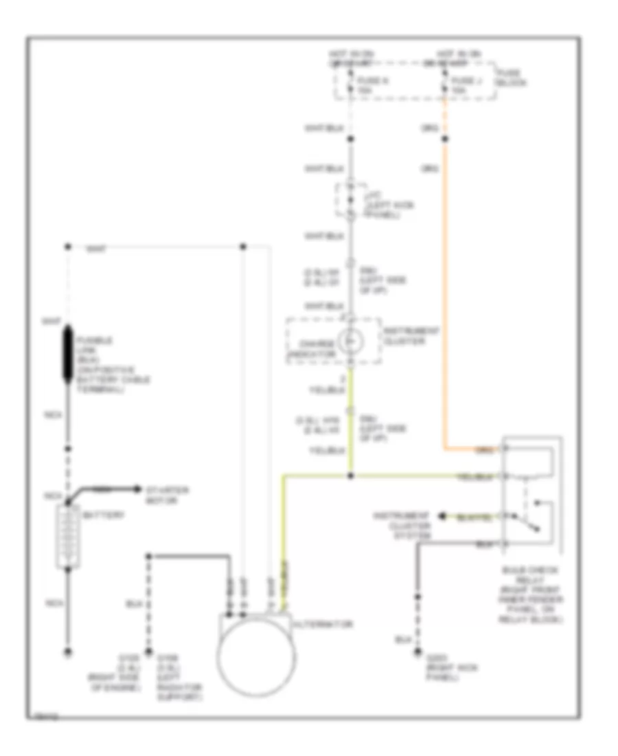 Charging Wiring Diagram for Nissan Pathfinder XE 1993