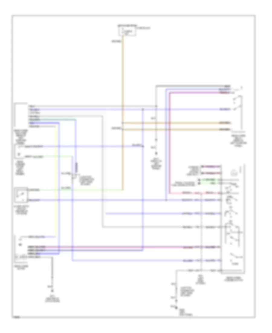 Электросхема заднего стеклоочистителя дворника и омывателя для Nissan Pathfinder XE 1993