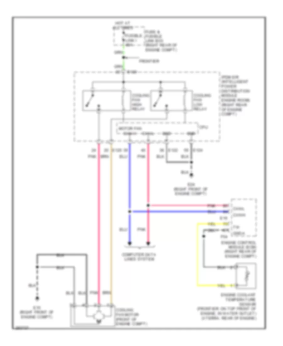 4.0L, Cooling Fan Wiring Diagram for Nissan Frontier Nismo 2008