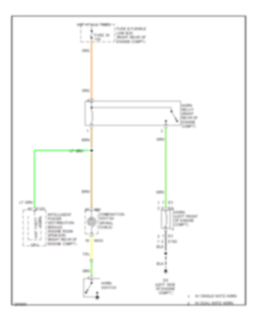 Horn Wiring Diagram for Nissan Frontier Nismo 2008