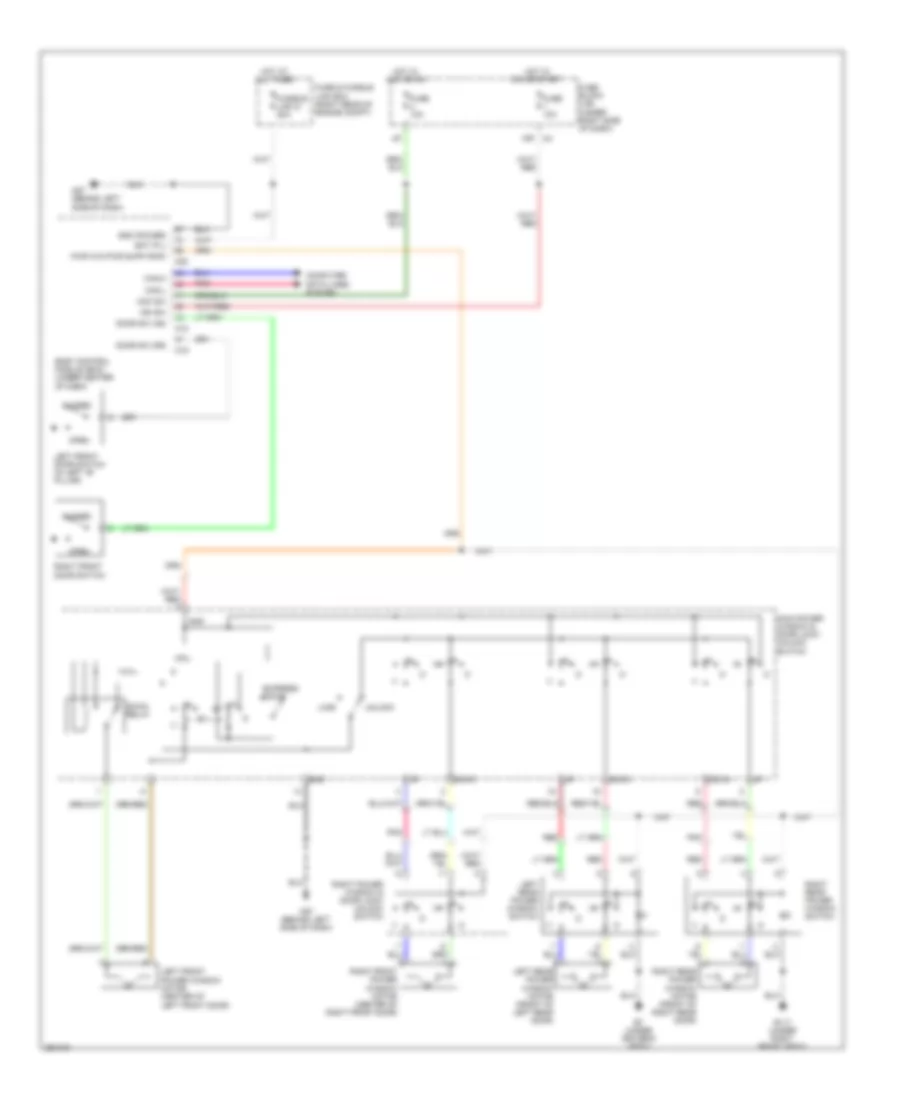 Power Windows Wiring Diagram Crew Cab for Nissan Frontier Nismo 2008