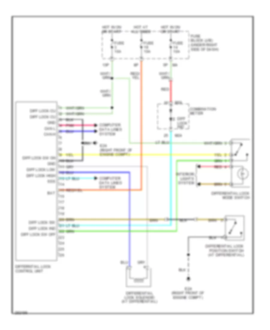 Differential Lock Wiring Diagram for Nissan Frontier Nismo 2008