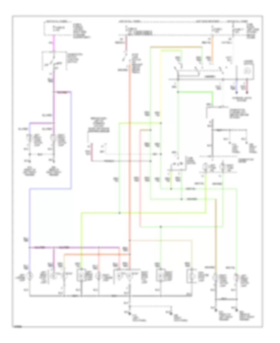 Exterior Lamps Wiring Diagram for Nissan Frontier Desert Runner XE 2002