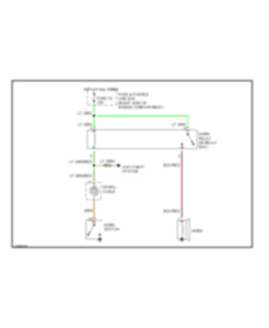 Horn Wiring Diagram for Nissan Frontier Desert Runner XE 2002