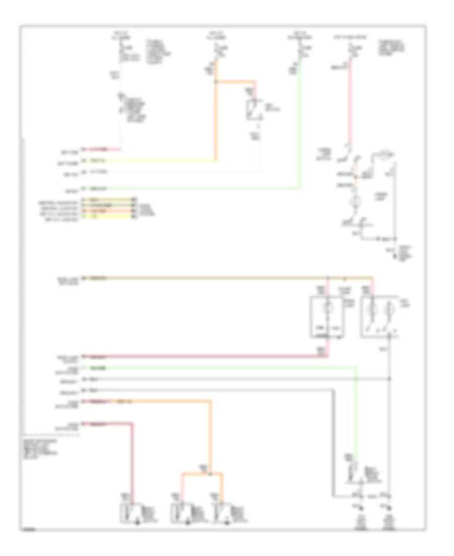 Courtesy Lamps Wiring Diagram, Crew Cab with Power Door Locks for Nissan Frontier Desert Runner XE 2002