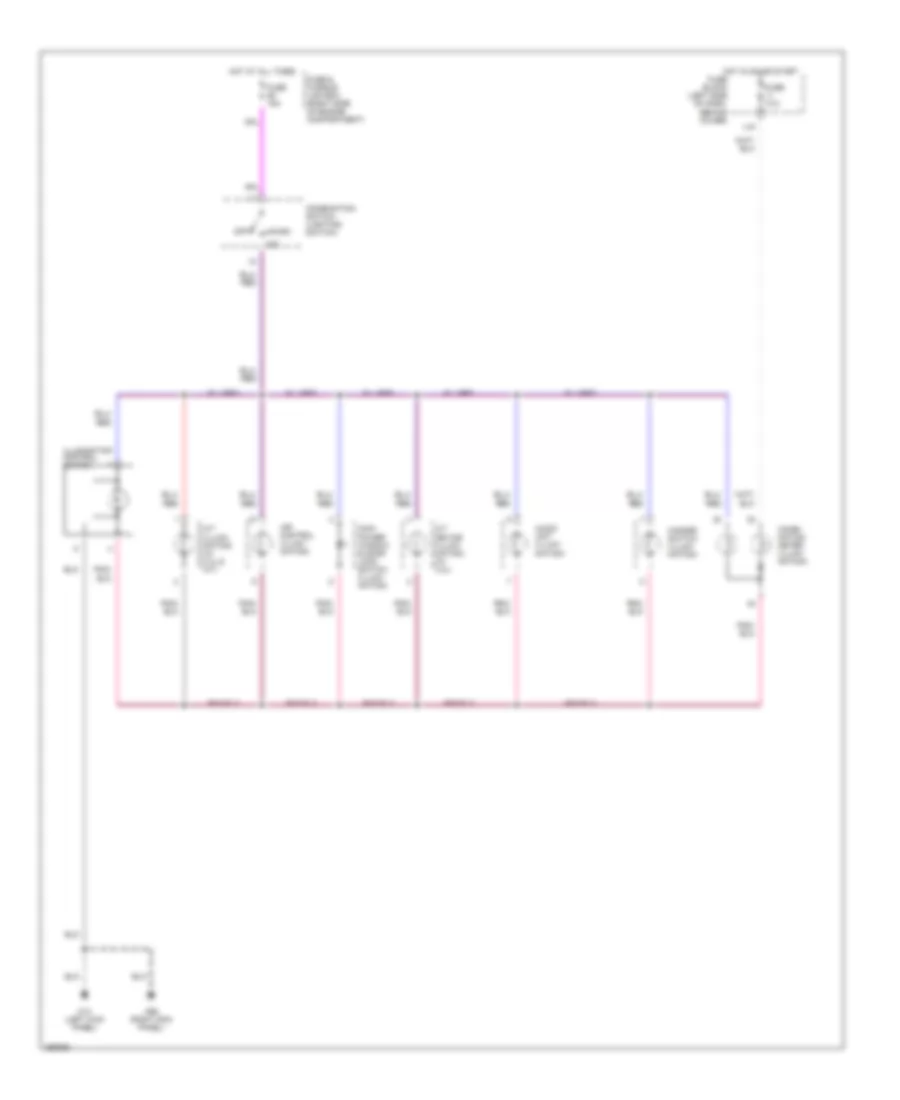 Instrument Illumination Wiring Diagram, 2 Door for Nissan Frontier Desert Runner XE 2002