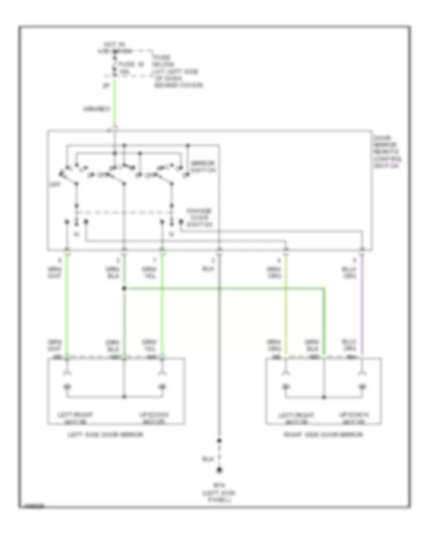 Power Mirror Wiring Diagram for Nissan Frontier Desert Runner XE 2002