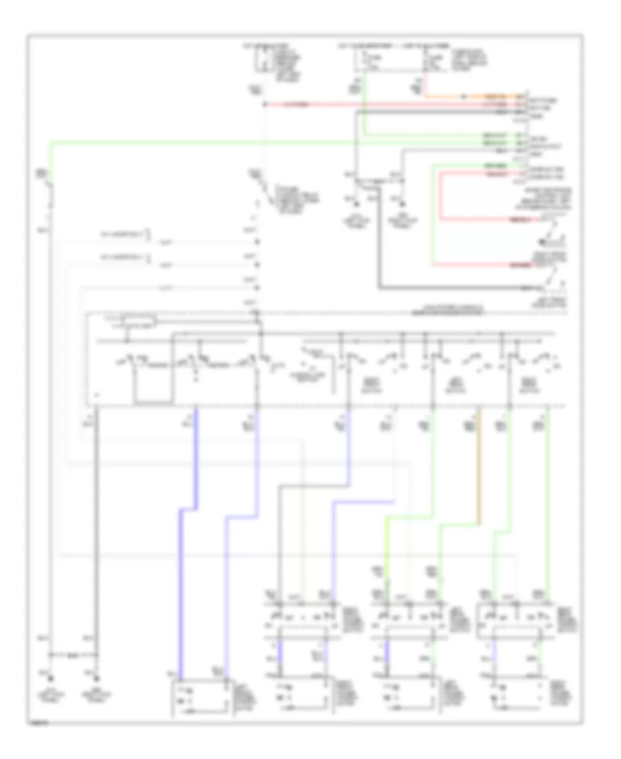 Power Window Wiring Diagram for Nissan Frontier Desert Runner XE 2002