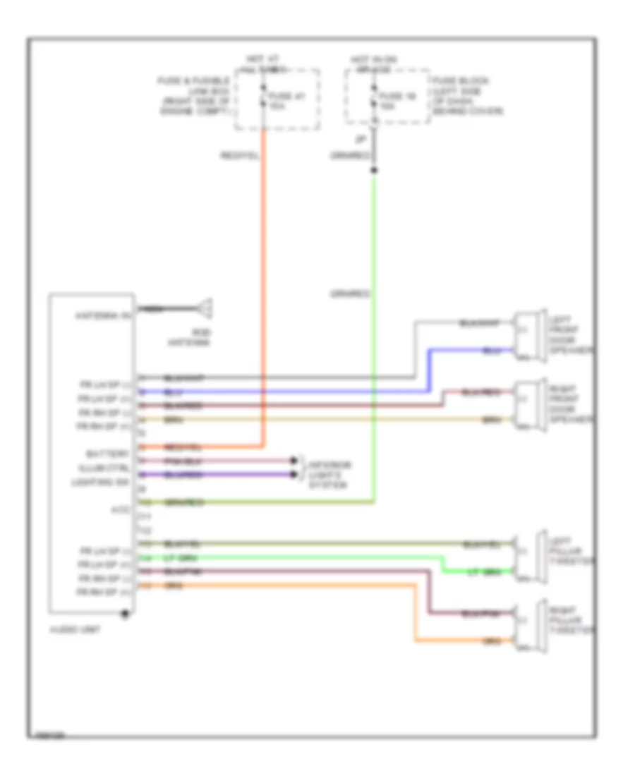 Base Radio Wiring Diagram 2 Door for Nissan Frontier Desert Runner XE 2002