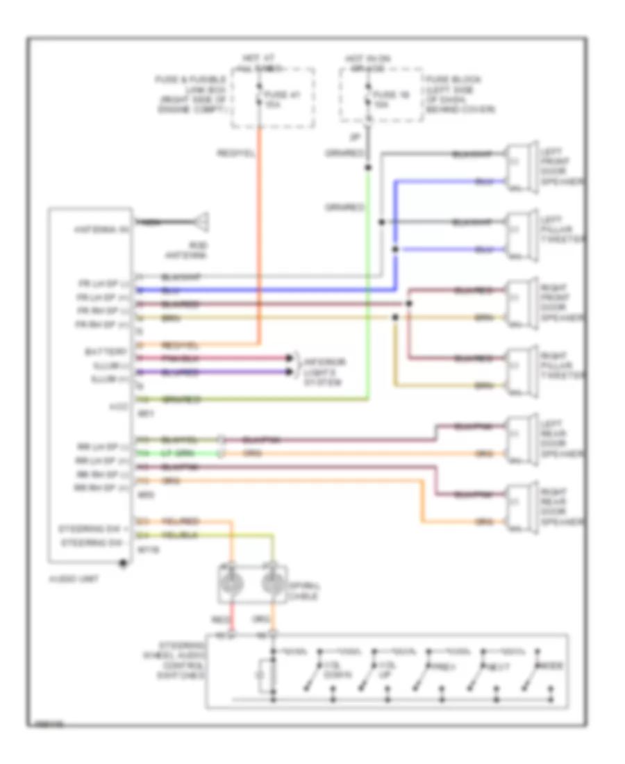 Base Radio Wiring Diagram, Crew Cab for Nissan Frontier Desert Runner XE 2002