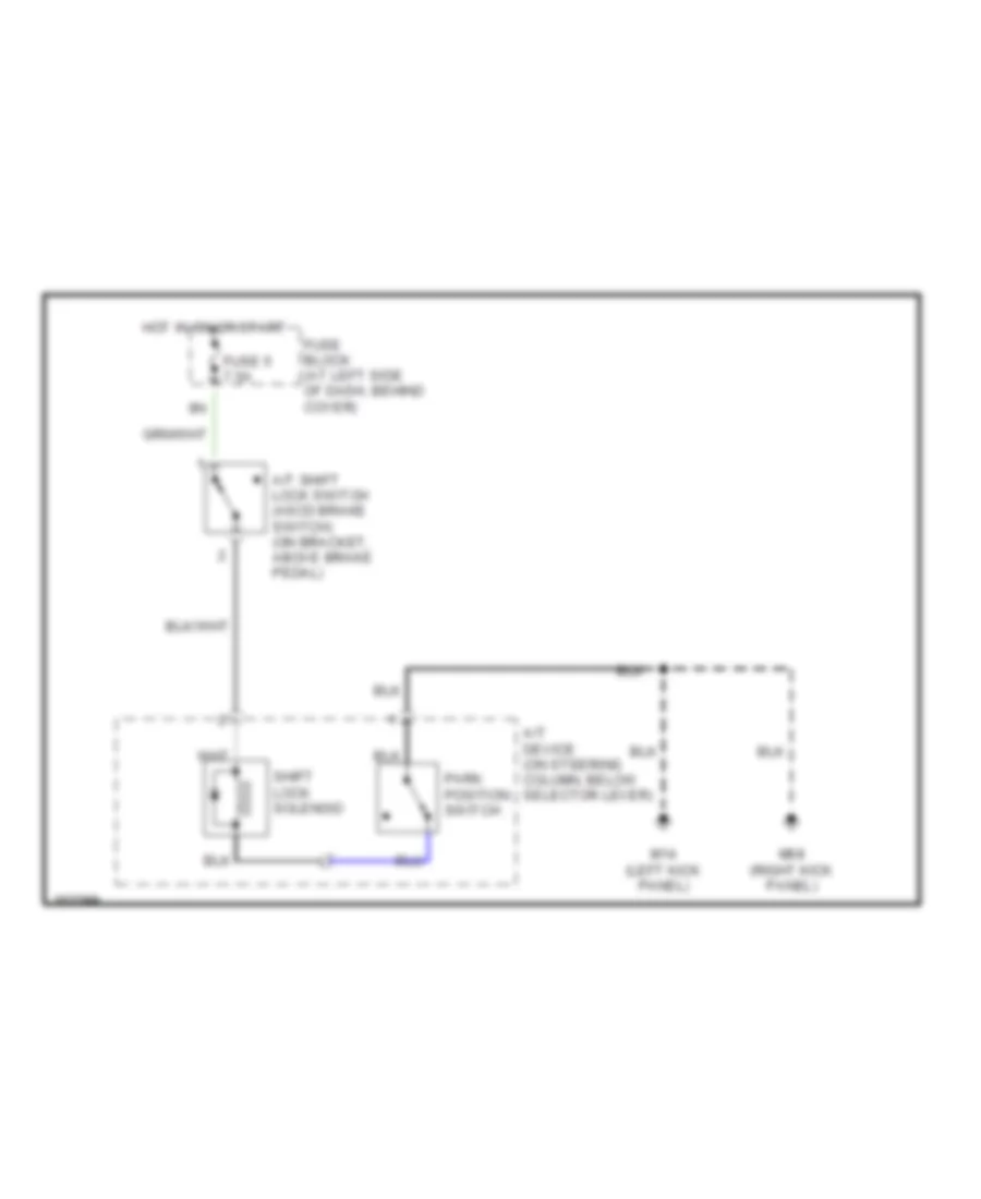 Shift Interlock Wiring Diagram with Column Shift for Nissan Frontier Desert Runner XE 2002