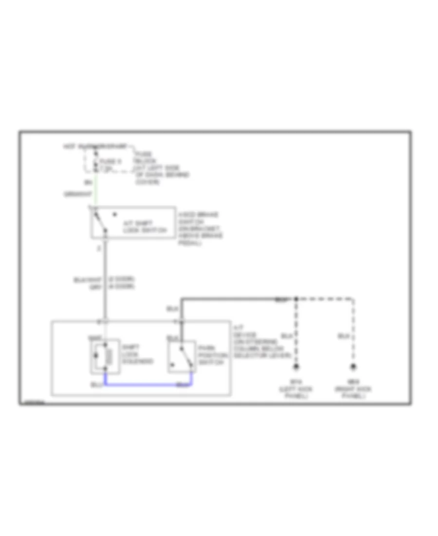 Shift Interlock Wiring Diagram with Floor Shift for Nissan Frontier Desert Runner XE 2002