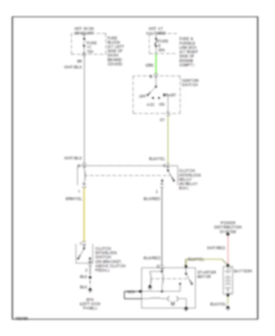 2.4L, Starting Wiring Diagram, MT for Nissan Frontier Desert Runner XE 2002