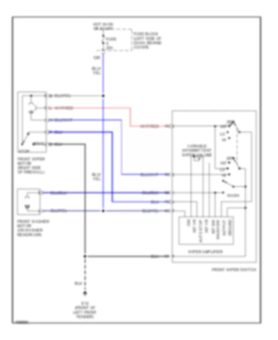 Intermittent Wiper Washer Wiring Diagram for Nissan Frontier Desert Runner XE 2002