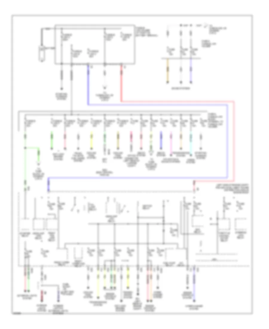 Power Distribution Wiring Diagram 1 of 2 for Nissan Murano LE 2010