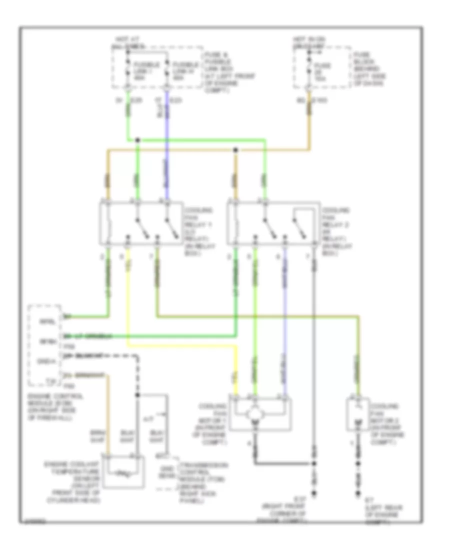 1 8L Cooling Fan Wiring Diagram for Nissan Sentra 2005