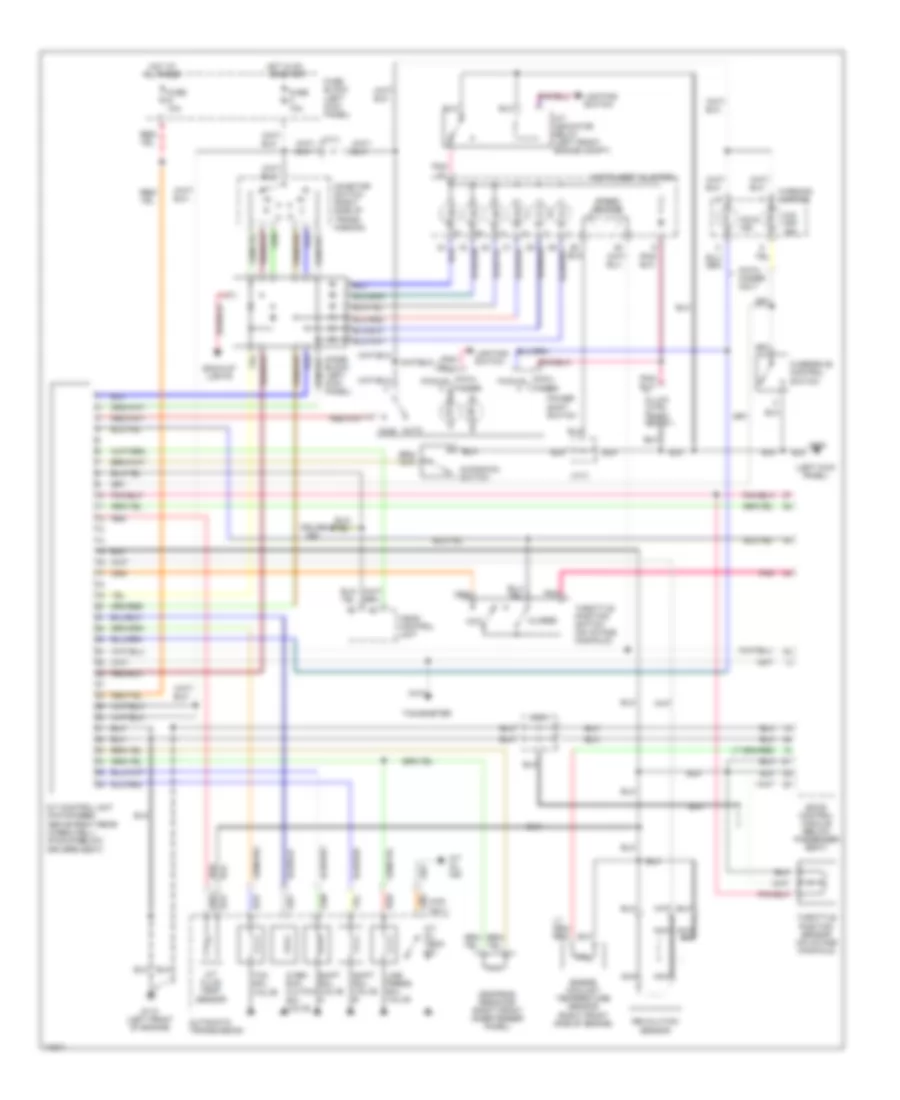 3.0L, Transmission Wiring Diagram for Nissan Pickup 1993