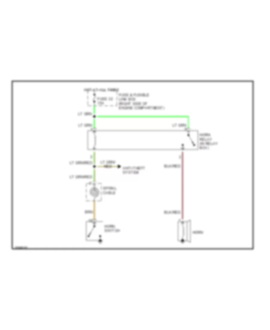 Horn Wiring Diagram for Nissan Frontier SC 2002