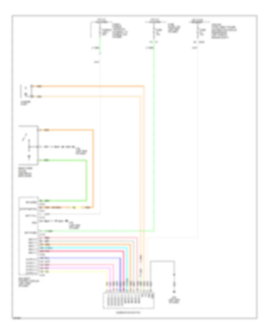 Электросхема заднего стеклоочистителя дворника и омывателя для Nissan Murano S 2010