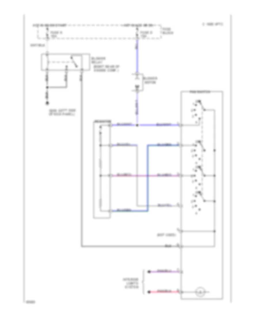 Heater Wiring Diagram for Nissan Pickup SE 1993