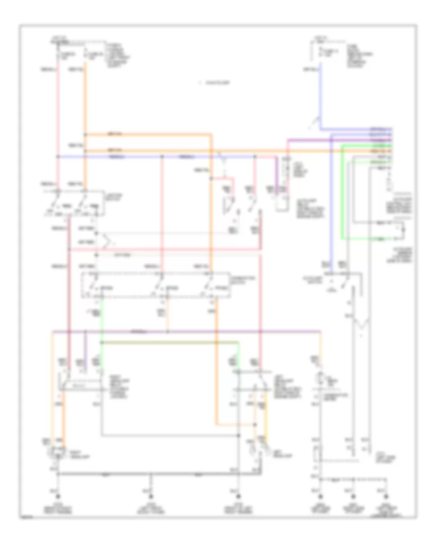 Headlight Wiring Diagram without DRL for Nissan Quest XE 1997