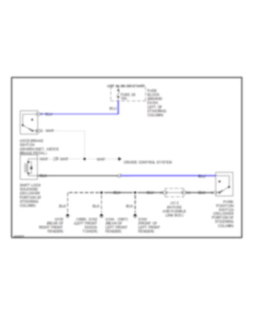 Shift Interlock Wiring Diagram for Nissan Quest XE 1997