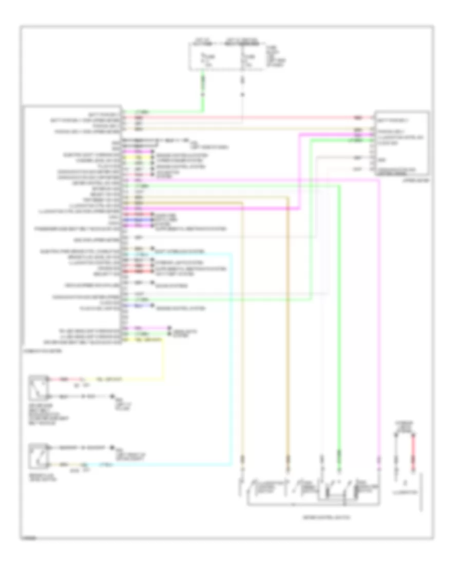 Instrument Cluster Wiring Diagram for Nissan Leaf SL 2012