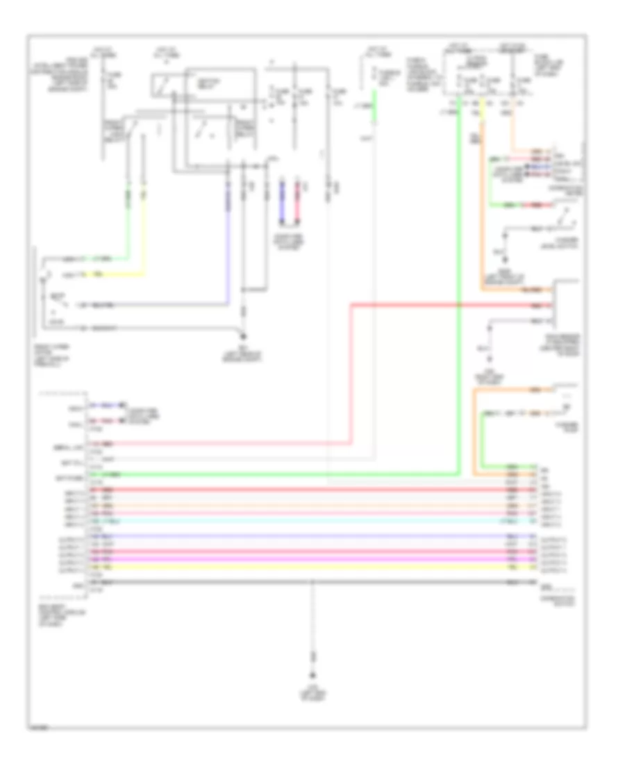 Электросхема передних стеклоочистителей дворников и омывателя лобового стекла для Nissan Murano SL 2010